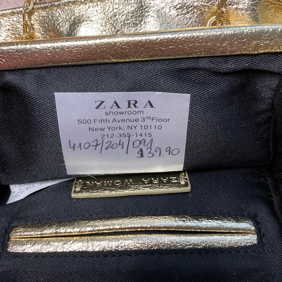 Zara gold purse evening bag - Picture 3 of 6
